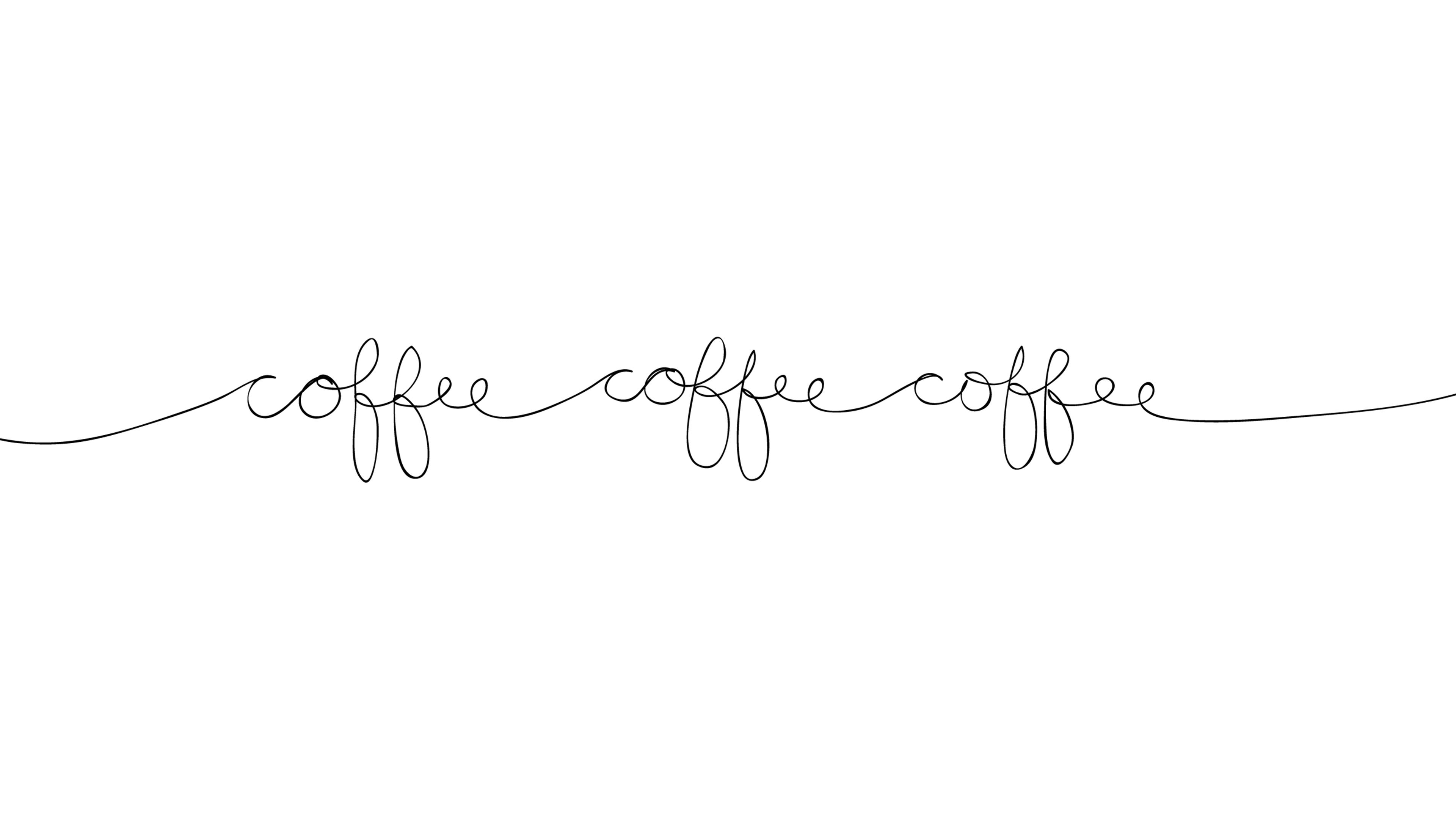 กาแฟ คอร์ซีฟ เรียบง่าย สุนทรีย์ วอลเปเปอร์
