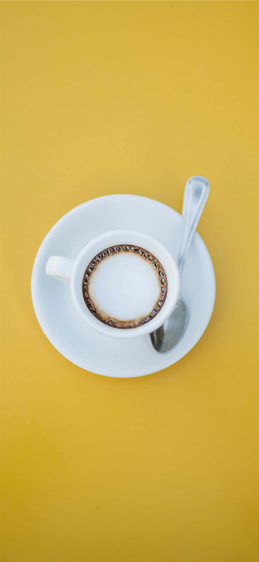 กาแฟสวยงามพร้อมช้อนชา วอลเปเปอร์