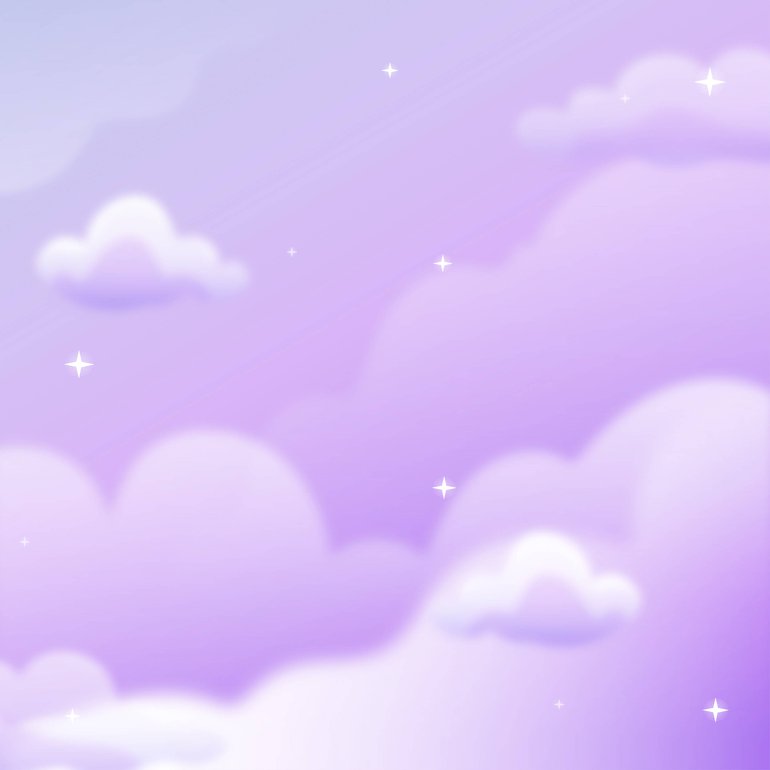 กาแล็กซีสีลาเวนเดอร์พาสเทลพร้อมเมฆ — พาสเทลสีม่วง วอลเปเปอร์