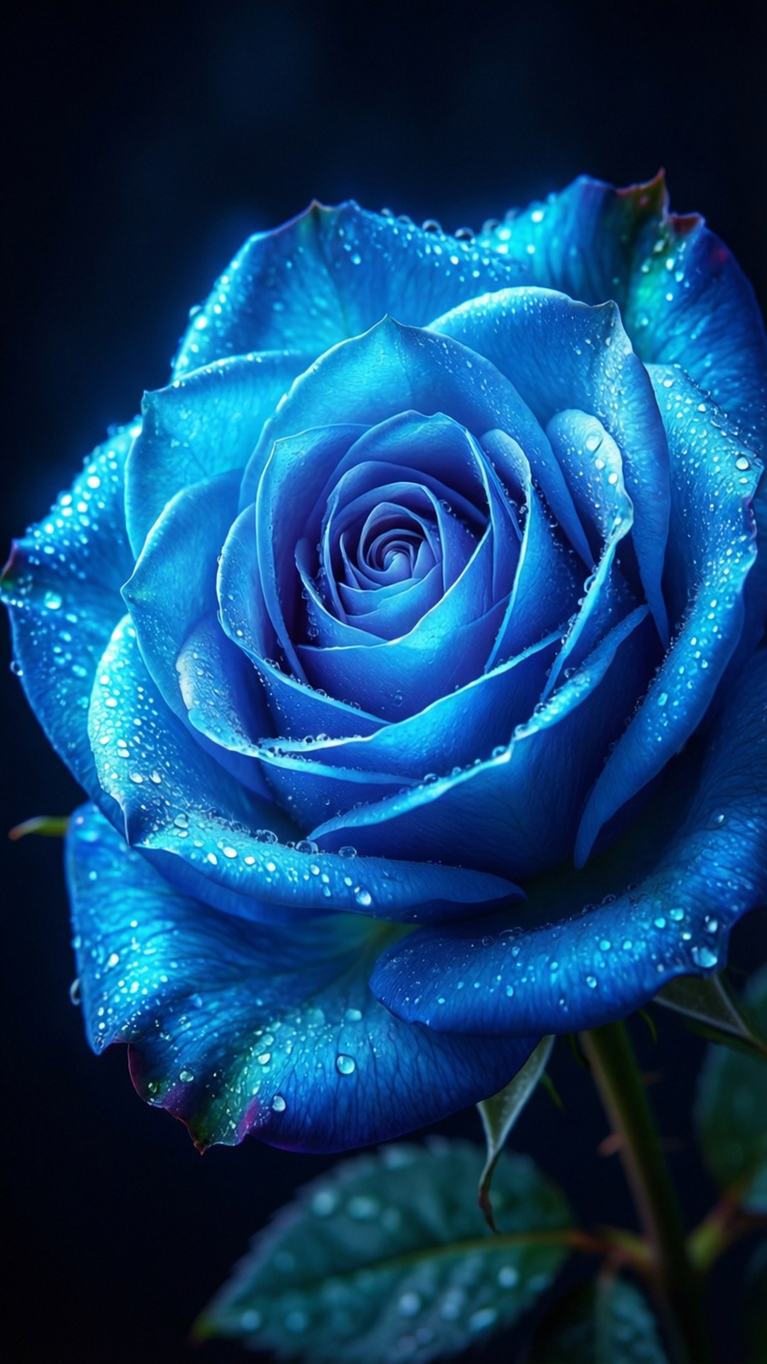 กุหลาบสีฟ้าเรืองแสง วอลเปเปอร์
