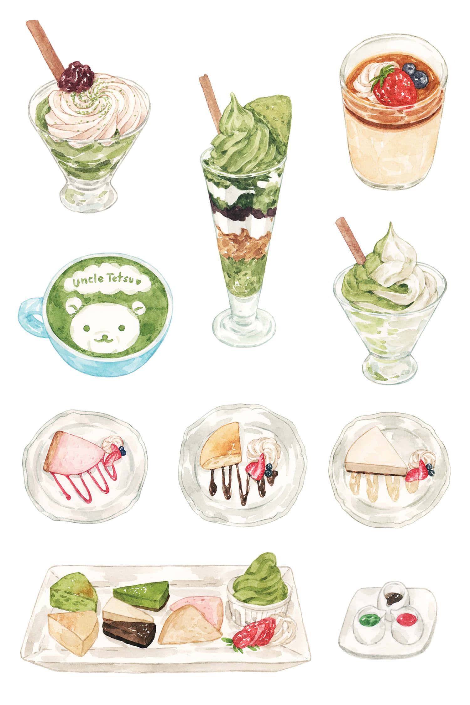 ขนมญี่ปุ่นหลากสีสันแสนอร่อย วอลเปเปอร์