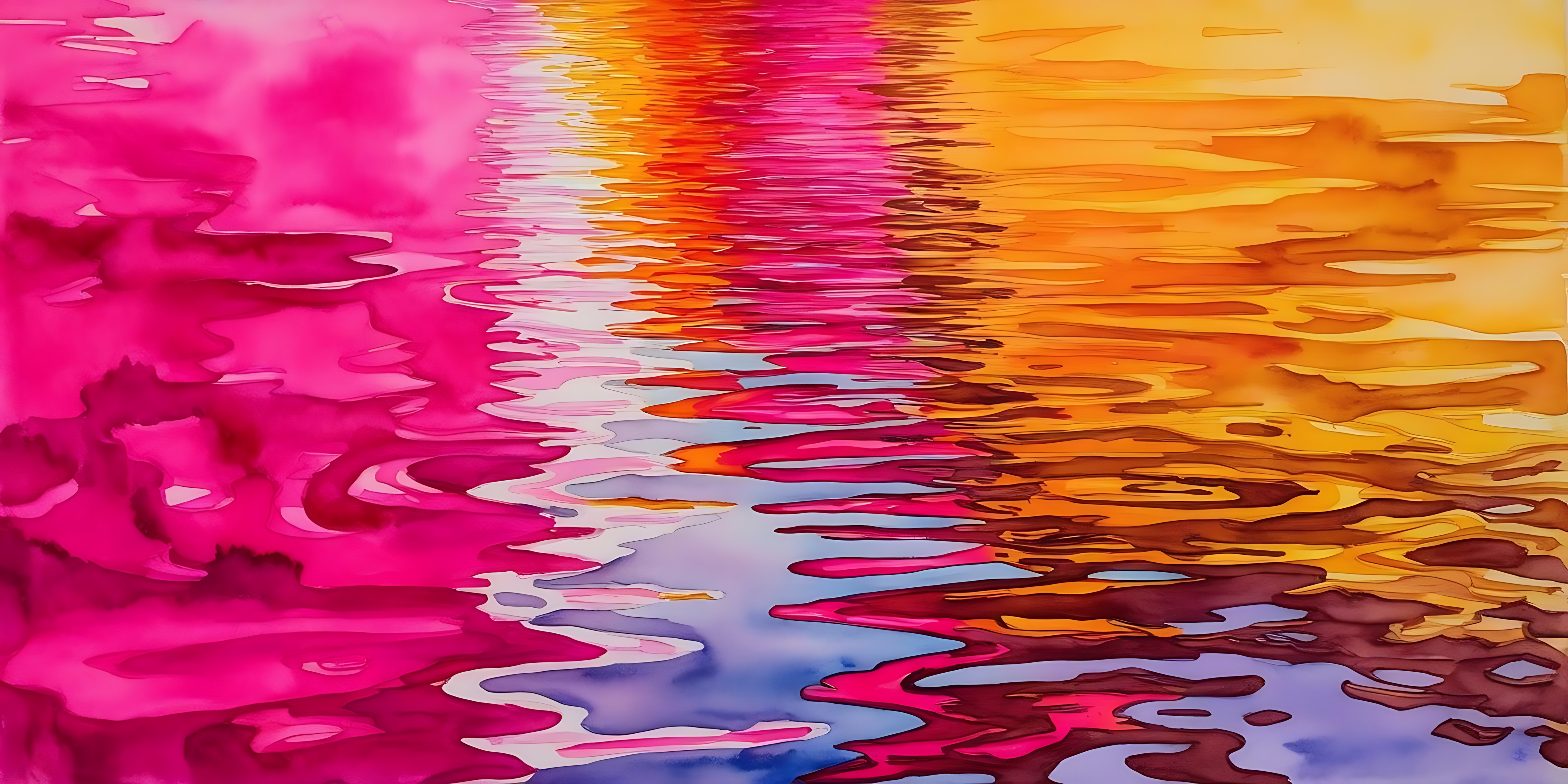 ของเหลวลายหินอ่อนสีชมพูและทอง วอลเปเปอร์