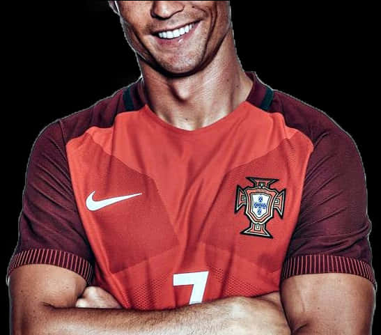 คริสเตียโน โรนัลโด ยิ้มในเสื้อโปรตุเกส วอลเปเปอร์