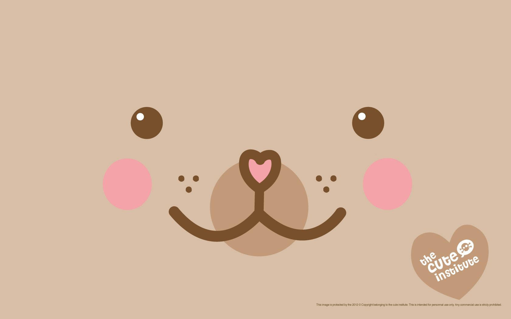 วอลเปเปอร์หน้าสุนัขน่ารักสีชมพู — คาวาอี้ วอลเปเปอร์