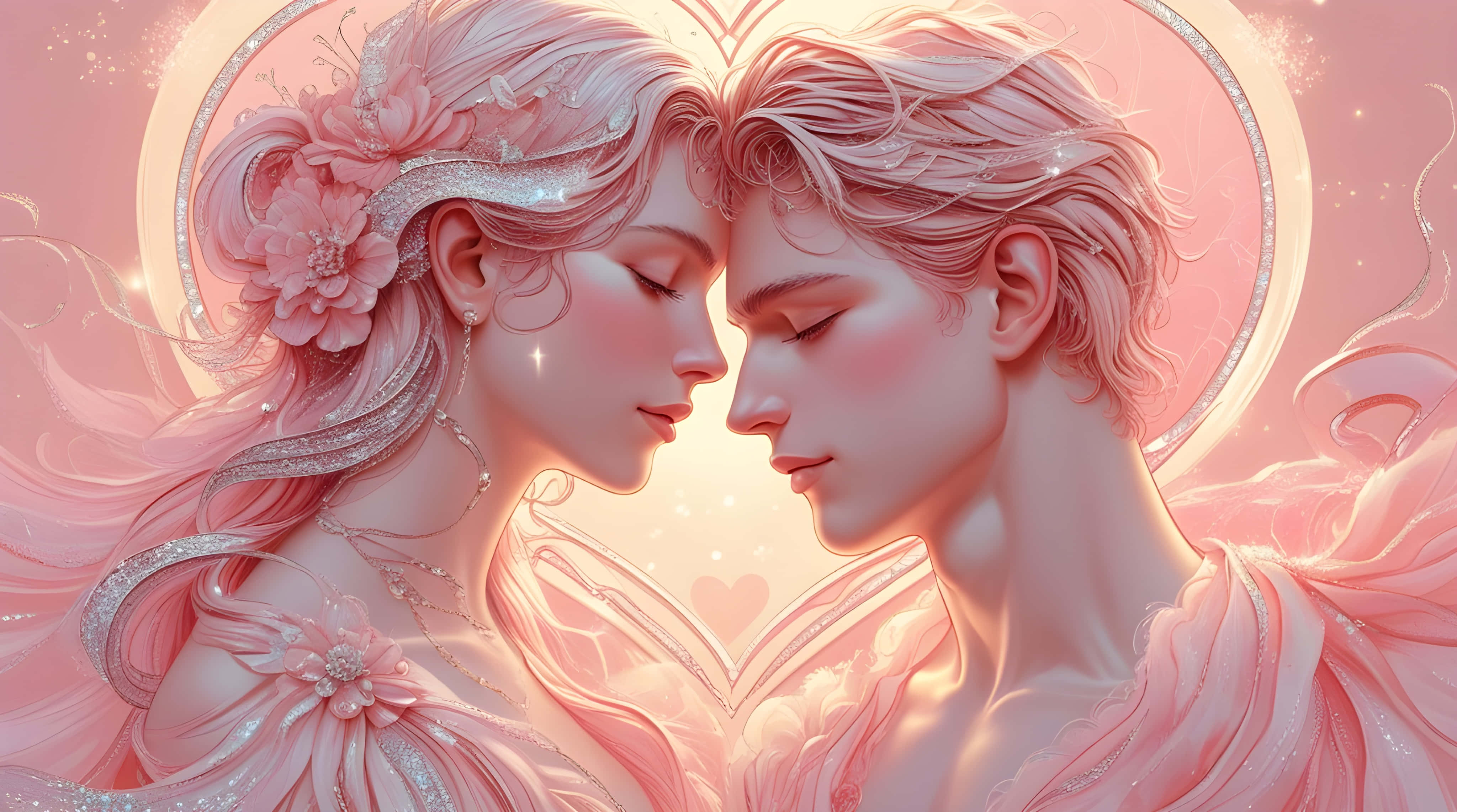ความรักของคู่รักที่สวยงาม วอลเปเปอร์