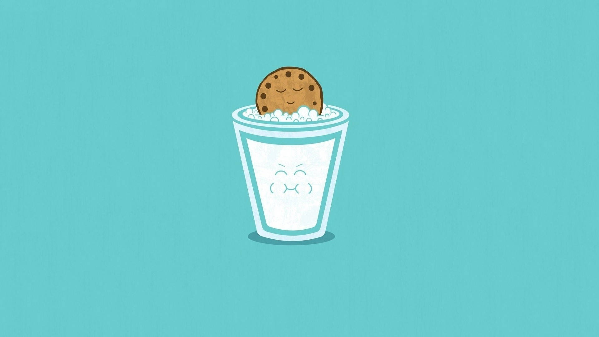 นมและคุกกี้สุดน่ารักเรียบง่าย — น่ารัก สวยงาม GIF วอลเปเปอร์