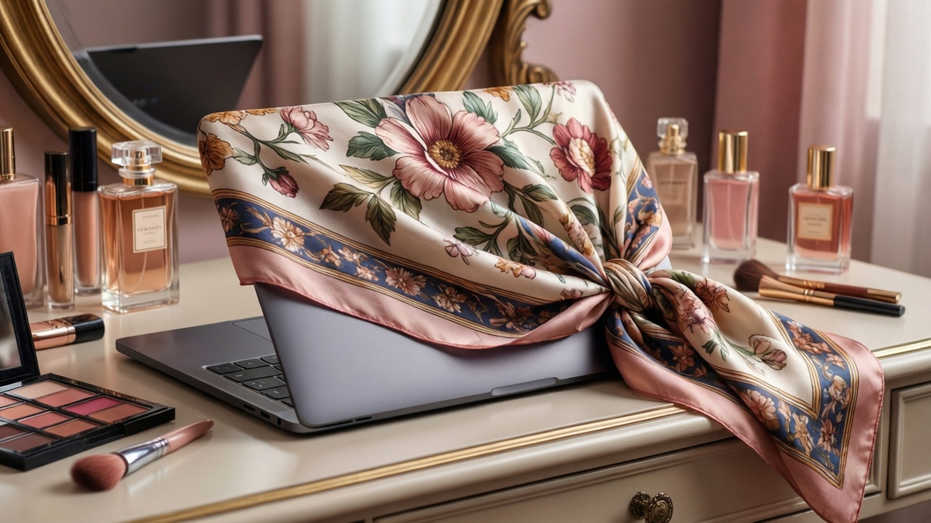 ความสง่างามของ Chromebook ลายดอกไม้ วอลเปเปอร์