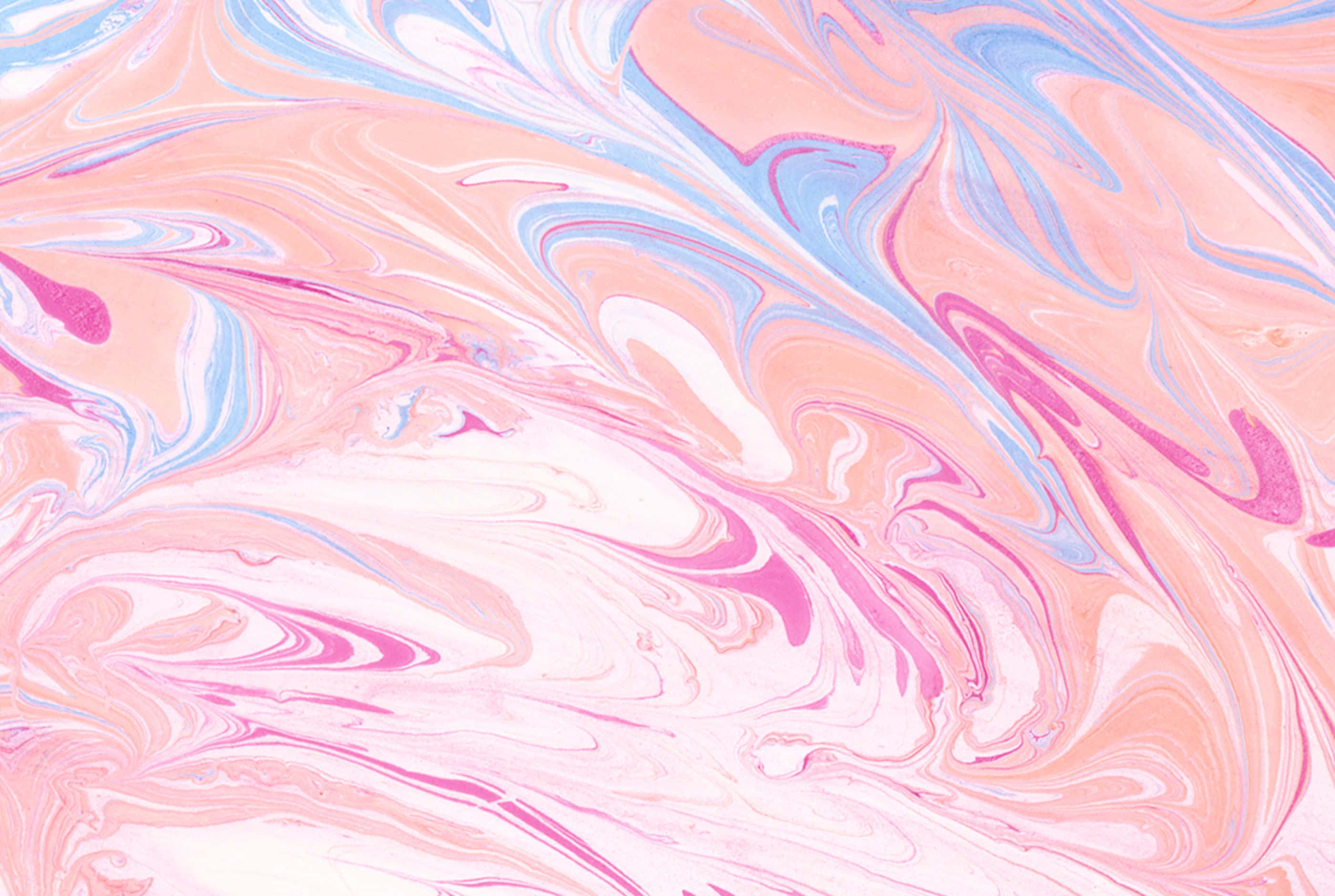 คอมพิวเตอร์สวยงามลายหินอ่อนสีชมพูอ่อนและฟ้า วอลเปเปอร์