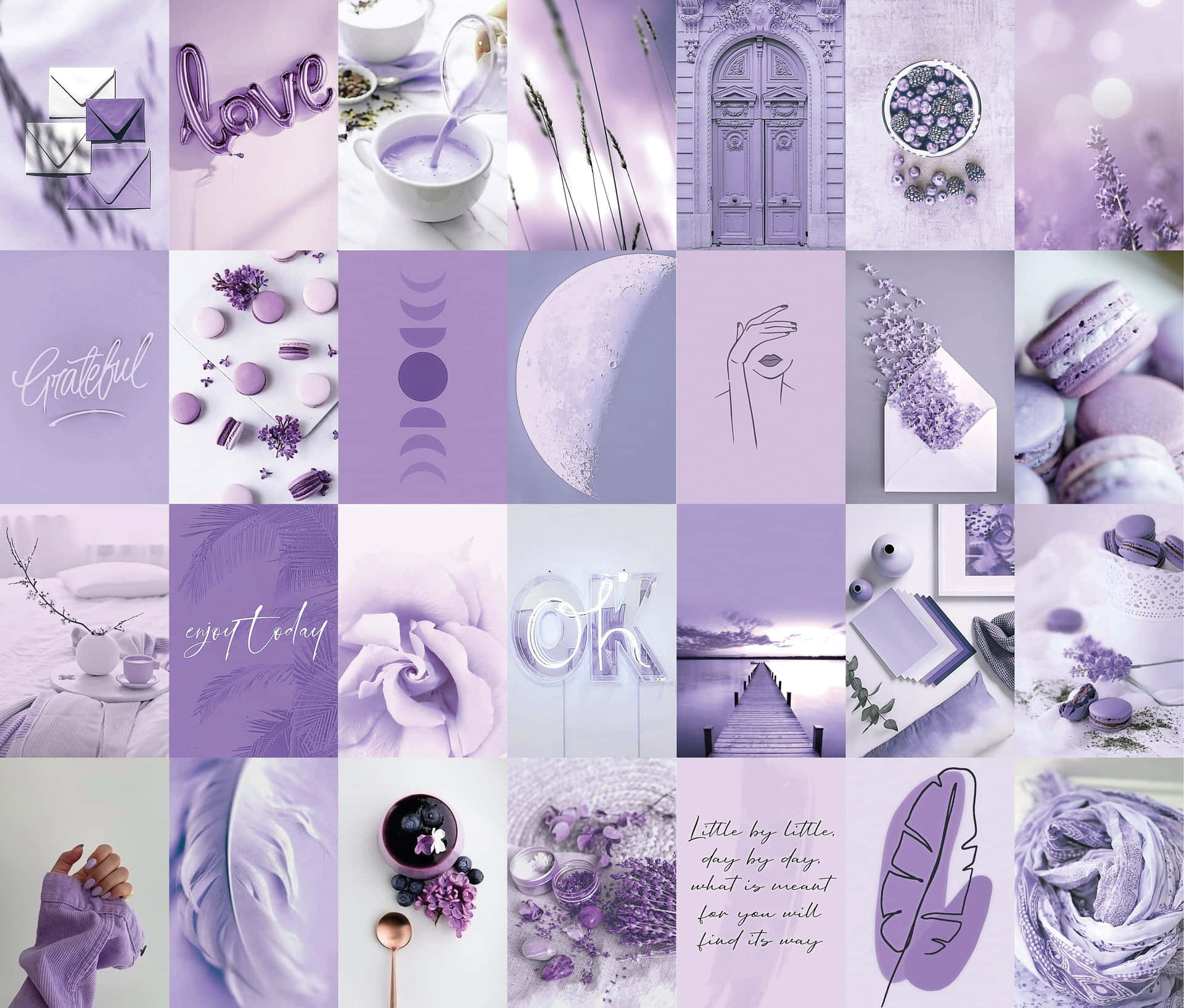 คอลลาจสไตล์สีม่วง — สีม่วงสวยงาม GIF วอลเปเปอร์