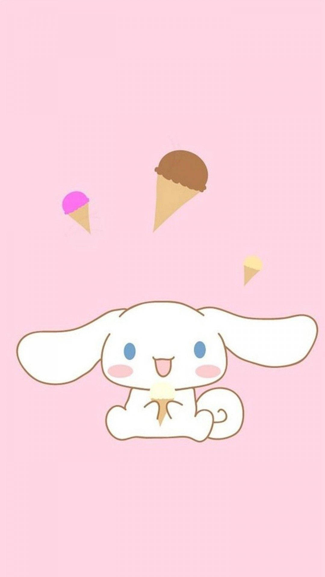 คาวาอี้ HD ซินนามอโรลกินไอศกรีม วอลเปเปอร์