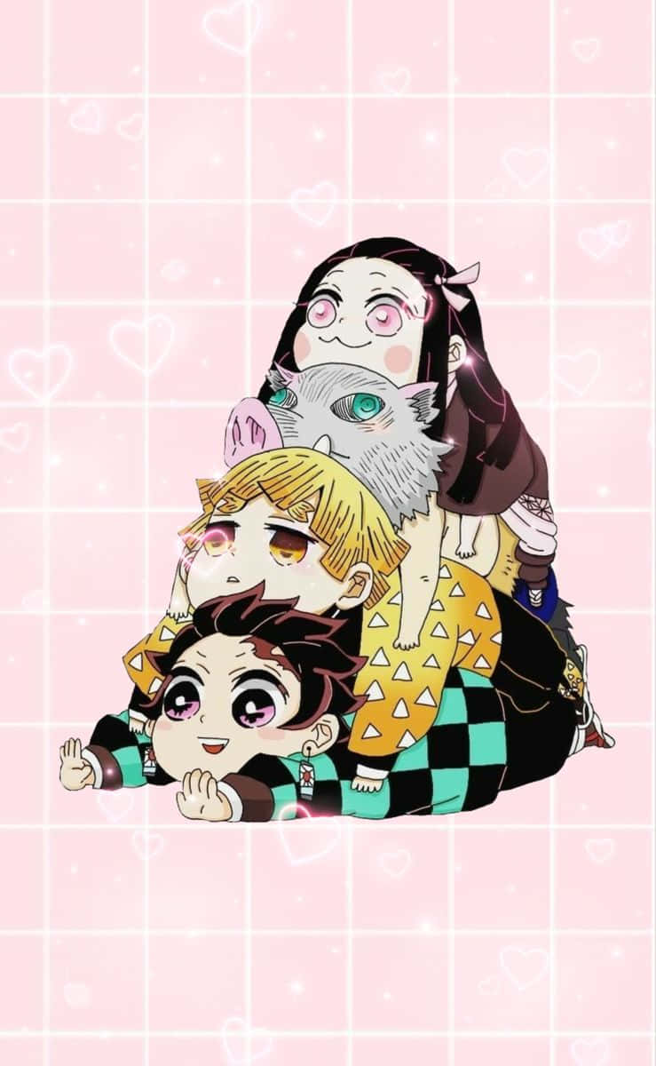 คาแรกเตอร์จิบิสุดน่ารักจากดาบพิฆาตอสูร วอลเปเปอร์