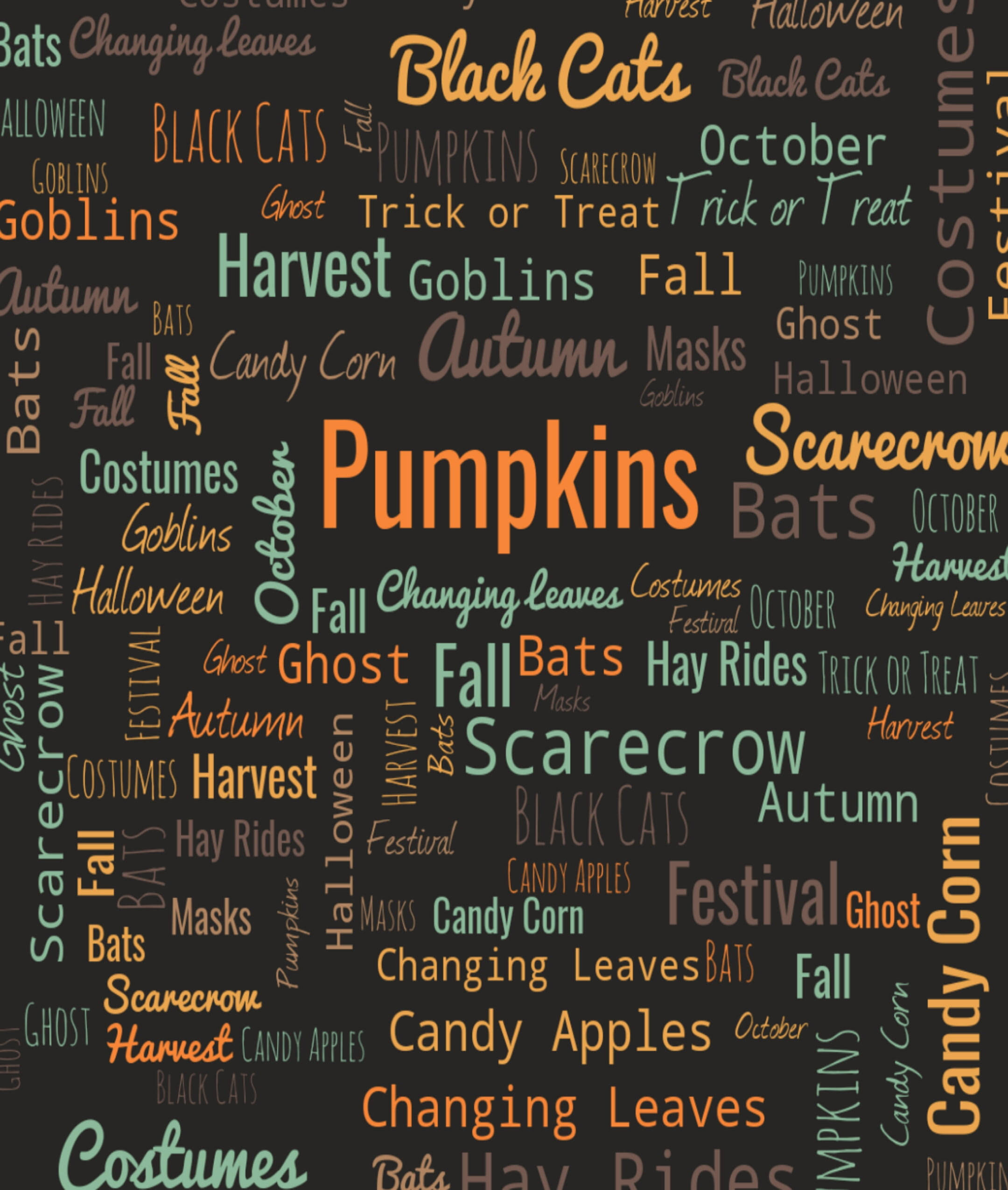 คำศัพท์ฮาโลวีน Trick or Treat วอลเปเปอร์