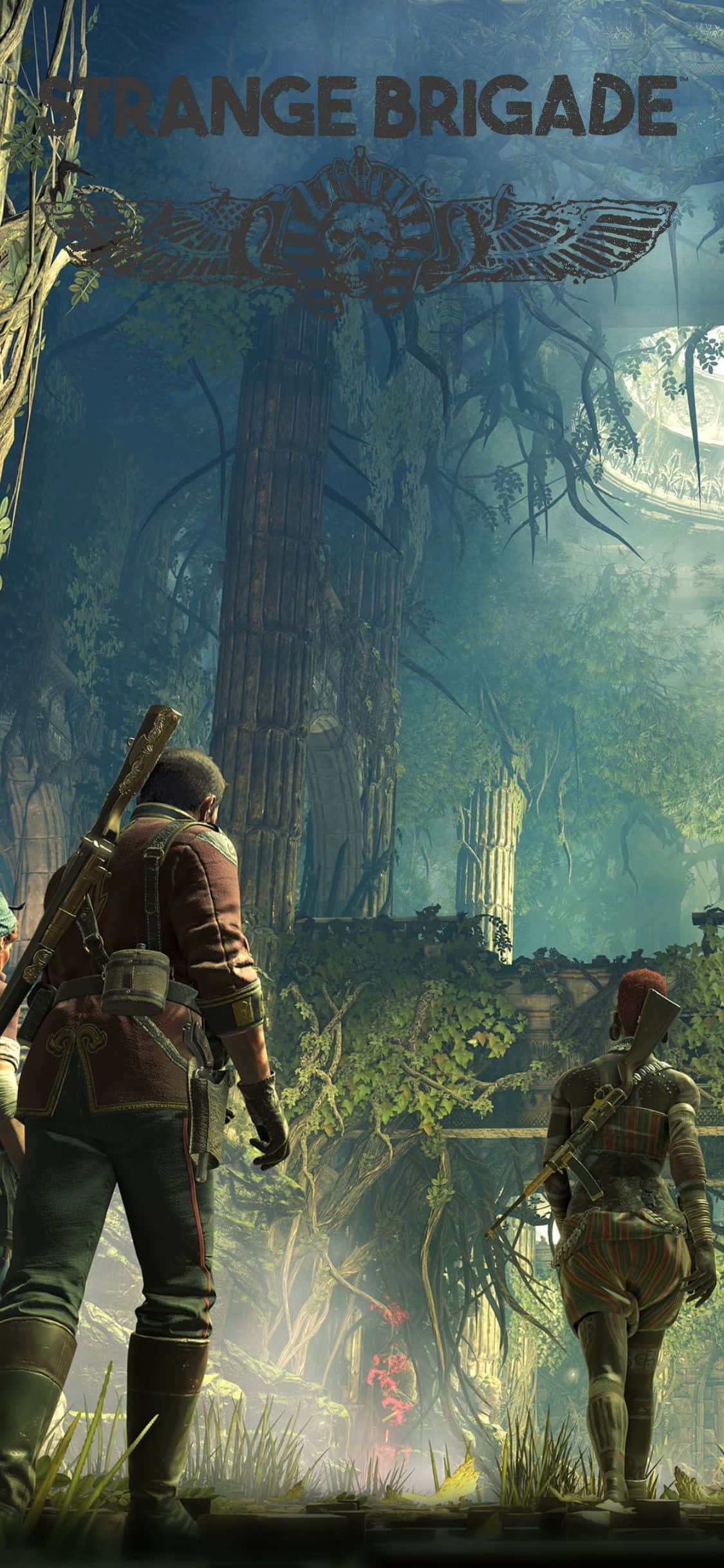คำอธิบายภาพ: พื้นหลังเกม Strange Brigade สุดพิเศษสำหรับ iPhone X วอลเปเปอร์