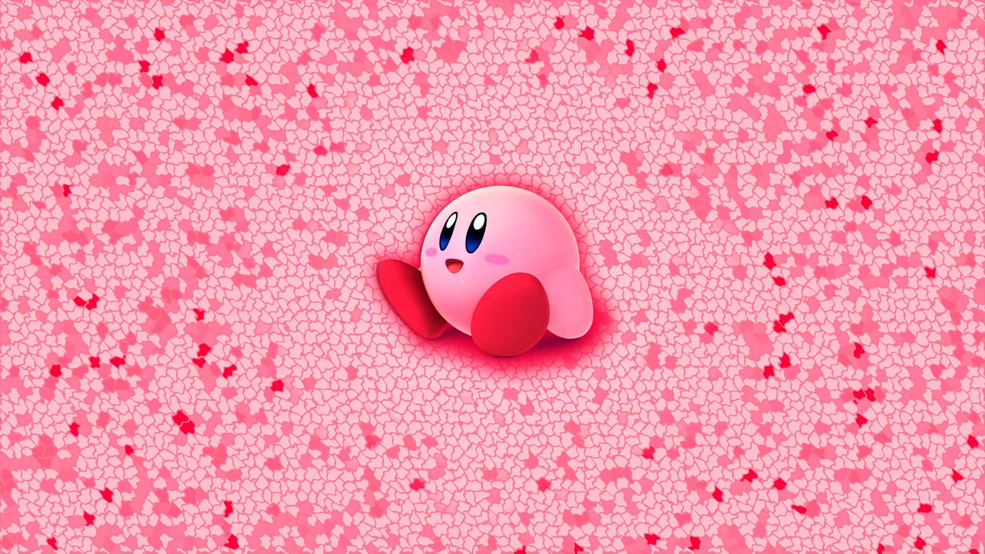 คิริบี้สีชมพูน่ารักสไตล์คาวาอี้ — カービィ GIF วอลเปเปอร์
