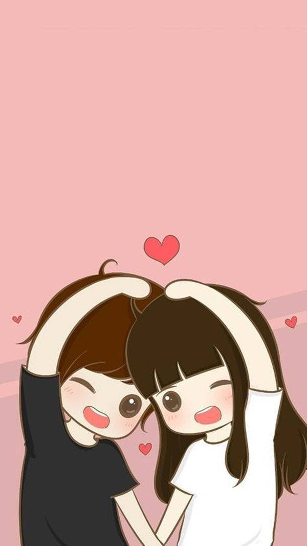 คู่รักการ์ตูนหัวใจ วอลเปเปอร์