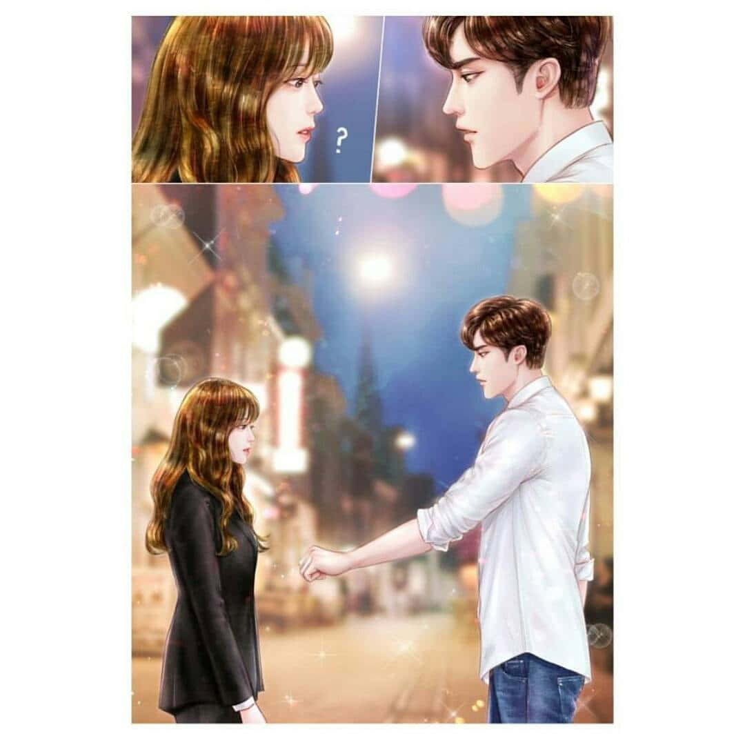 คู่รักสุดโรแมนติกกอดกันในสวนสาธารณะ วอลเปเปอร์