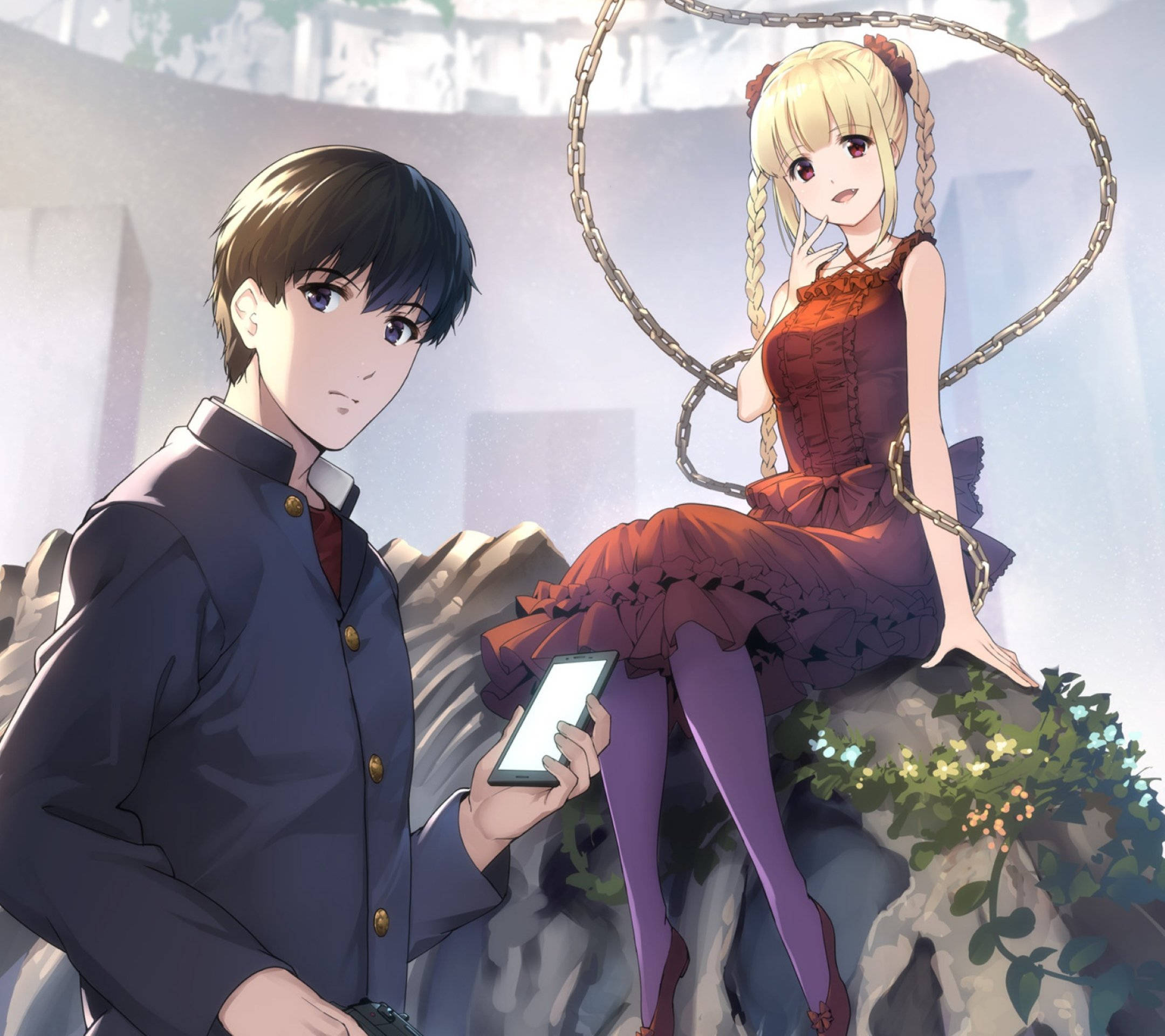 คู่รักอนิเมะ Darwin's Game วอลเปเปอร์