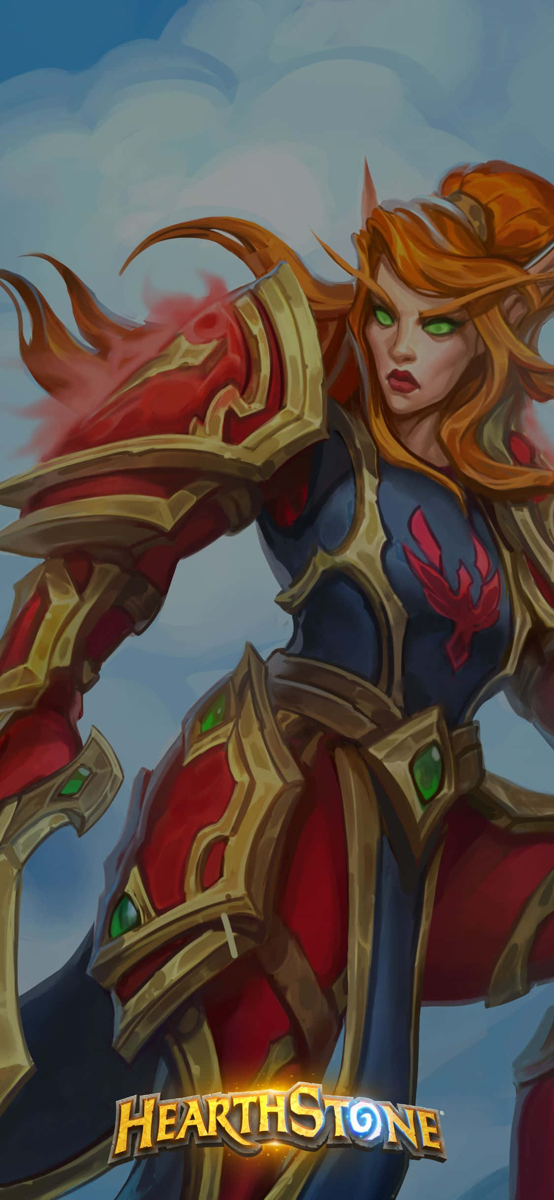 Immersive Hearthstone Artwork บนหน้าจอ iPhone XS วอลเปเปอร์