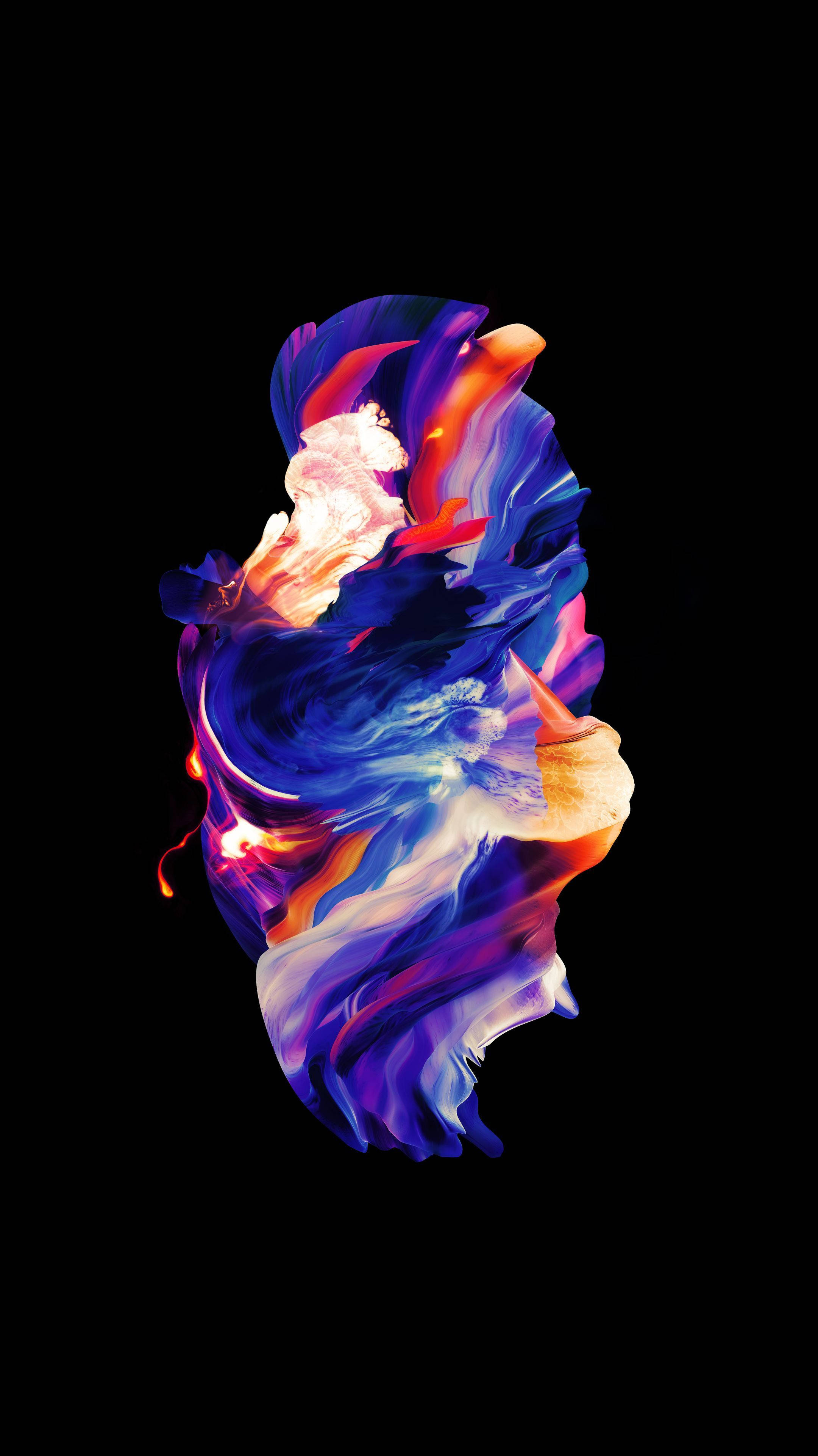งานศิลปะที่มีสีสันสดใสเปล่งประกายบนหน้าจอ AMOLED วอลเปเปอร์