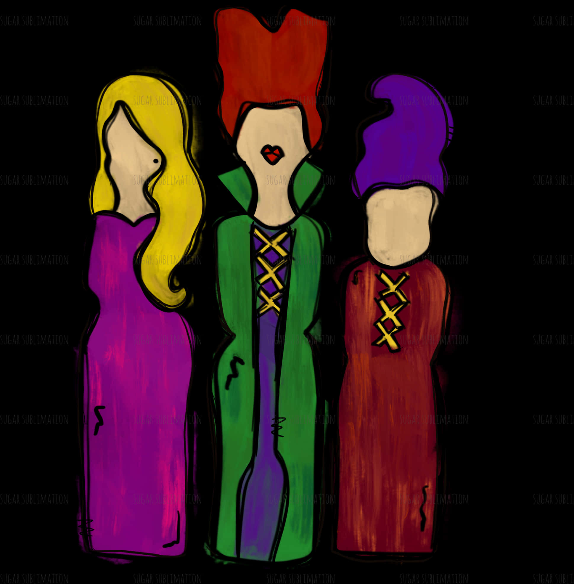 งานศิลปะพี่น้องแซนเดอร์สันจาก Hocus Pocus วอลเปเปอร์