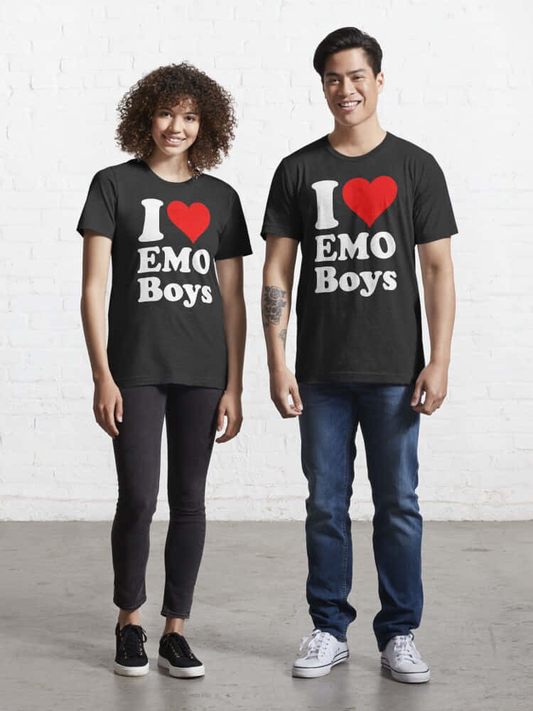 ฉันรักเสื้อทีเชิร์ตหนุ่มอีโม วอลเปเปอร์