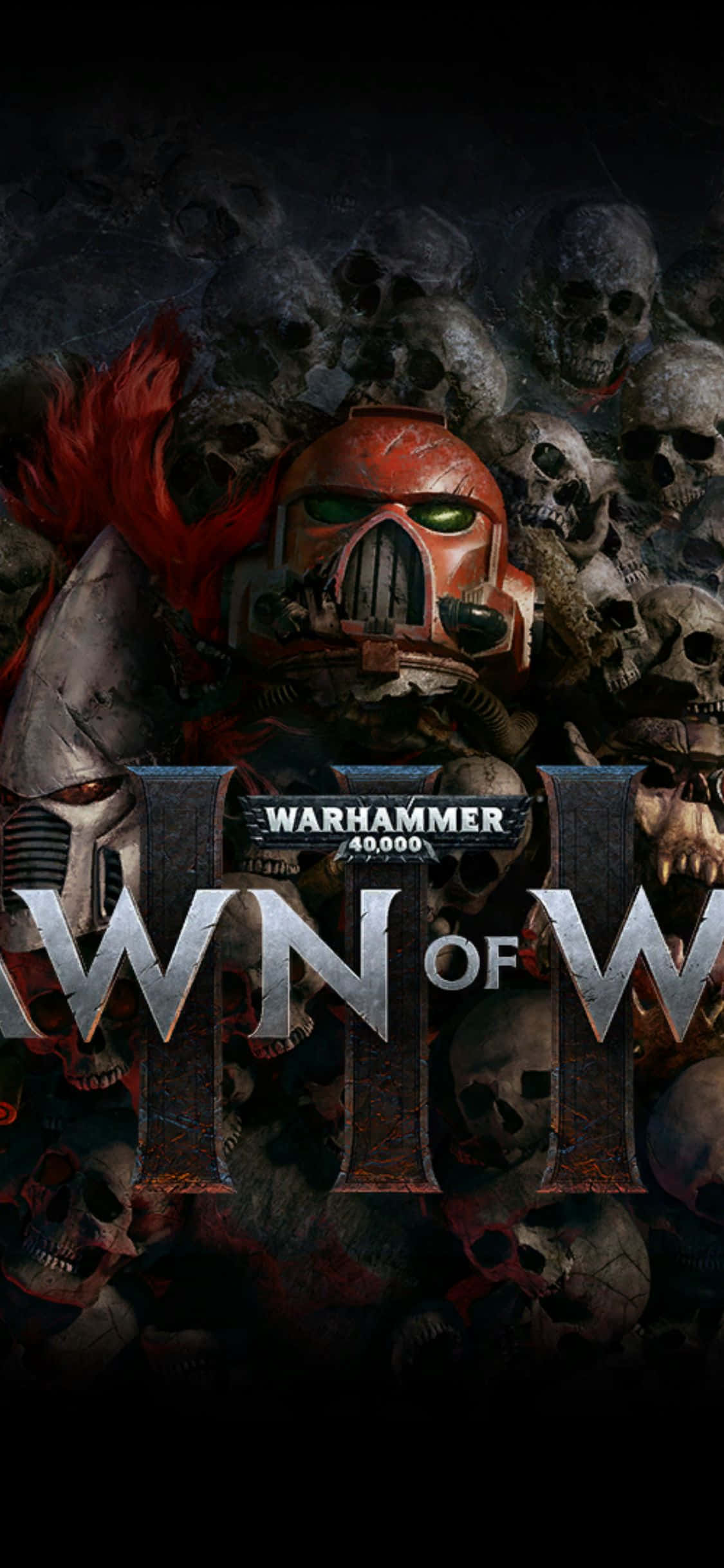 "ฉากจากเกม Dawn of War III บน iPhone Xs" วอลเปเปอร์