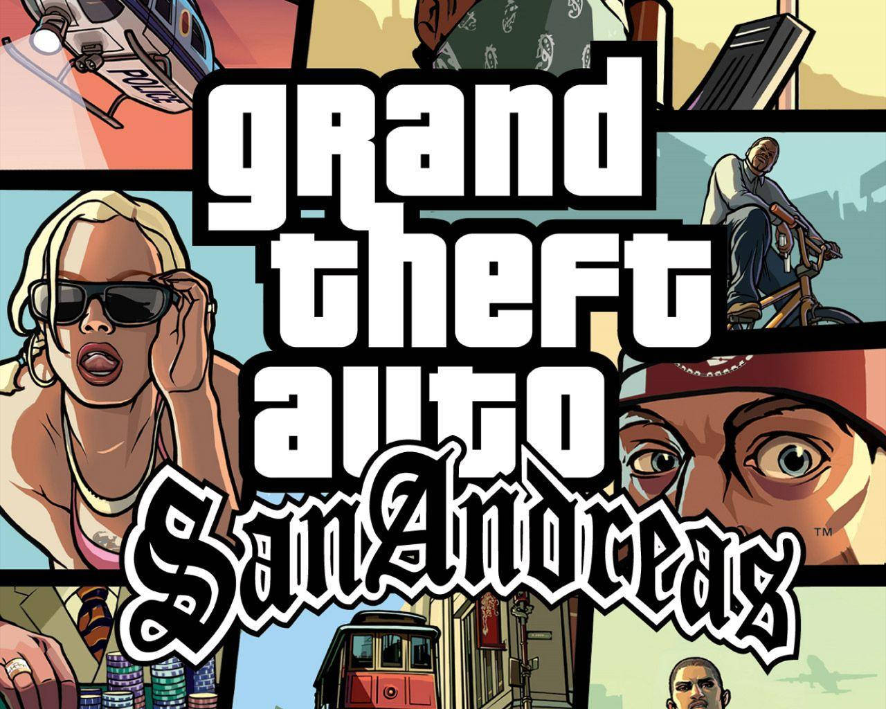 ฉากไตเติ้ลคลาสสิกของ GTA San Andreas วอลเปเปอร์