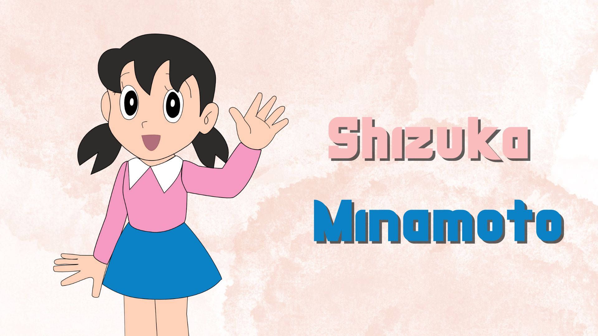 ชิซูกะ โดราเอมอน สีพาสเทลชมพู วอลเปเปอร์