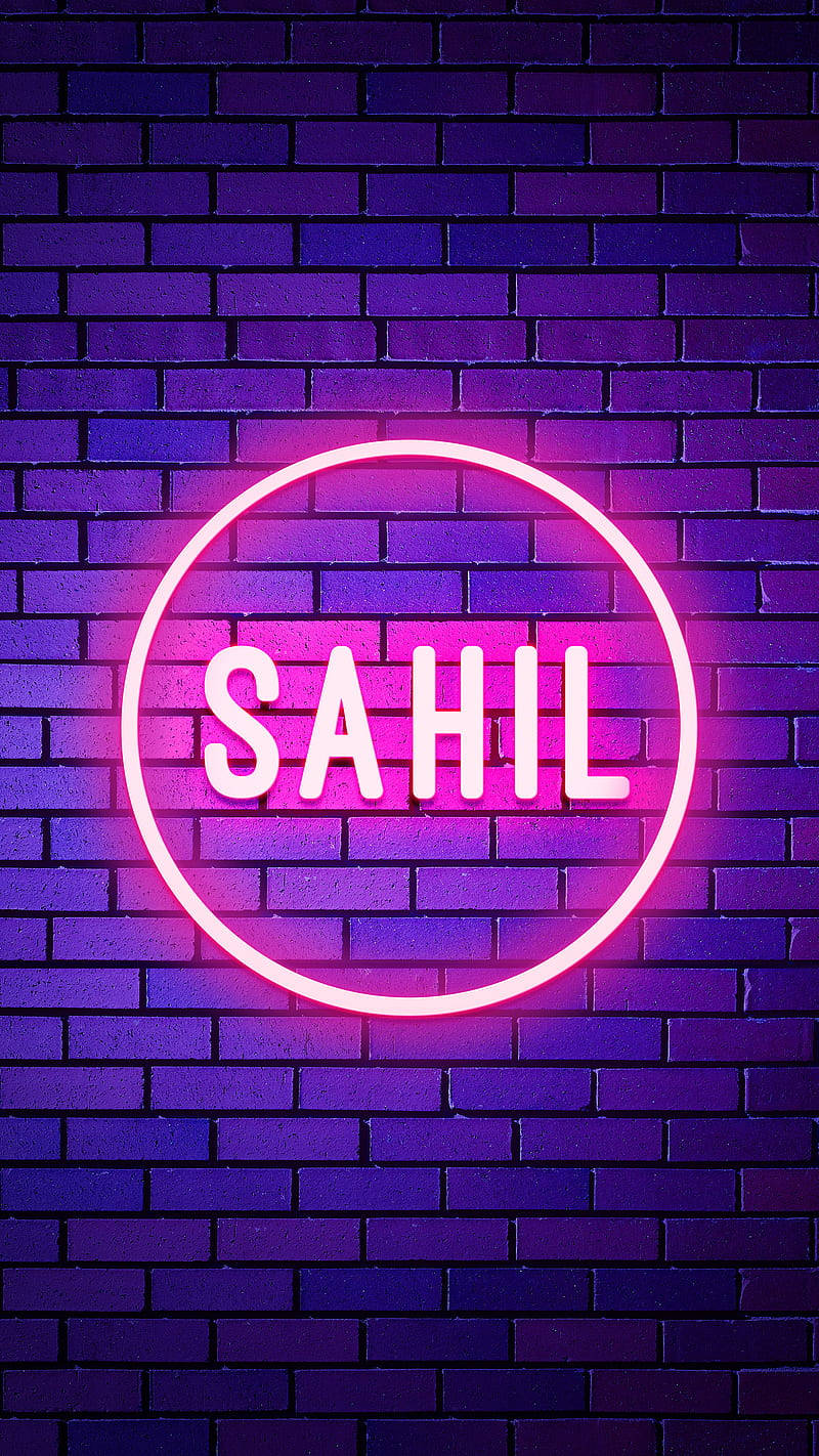 ชื่อ Sahil เรืองแสงนีออน วอลเปเปอร์