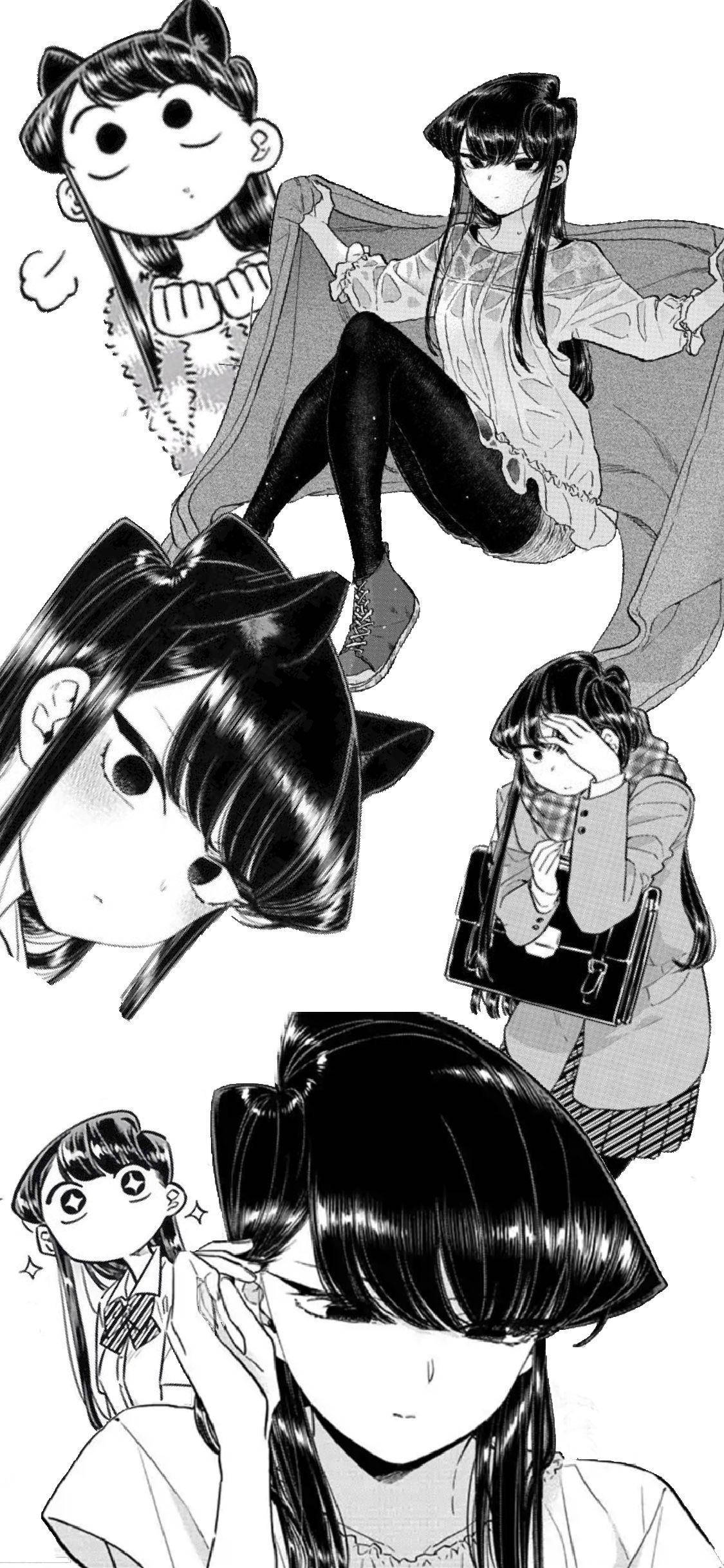 ชุดภาพวาดเด็กสาวผมดำ วอลเปเปอร์
