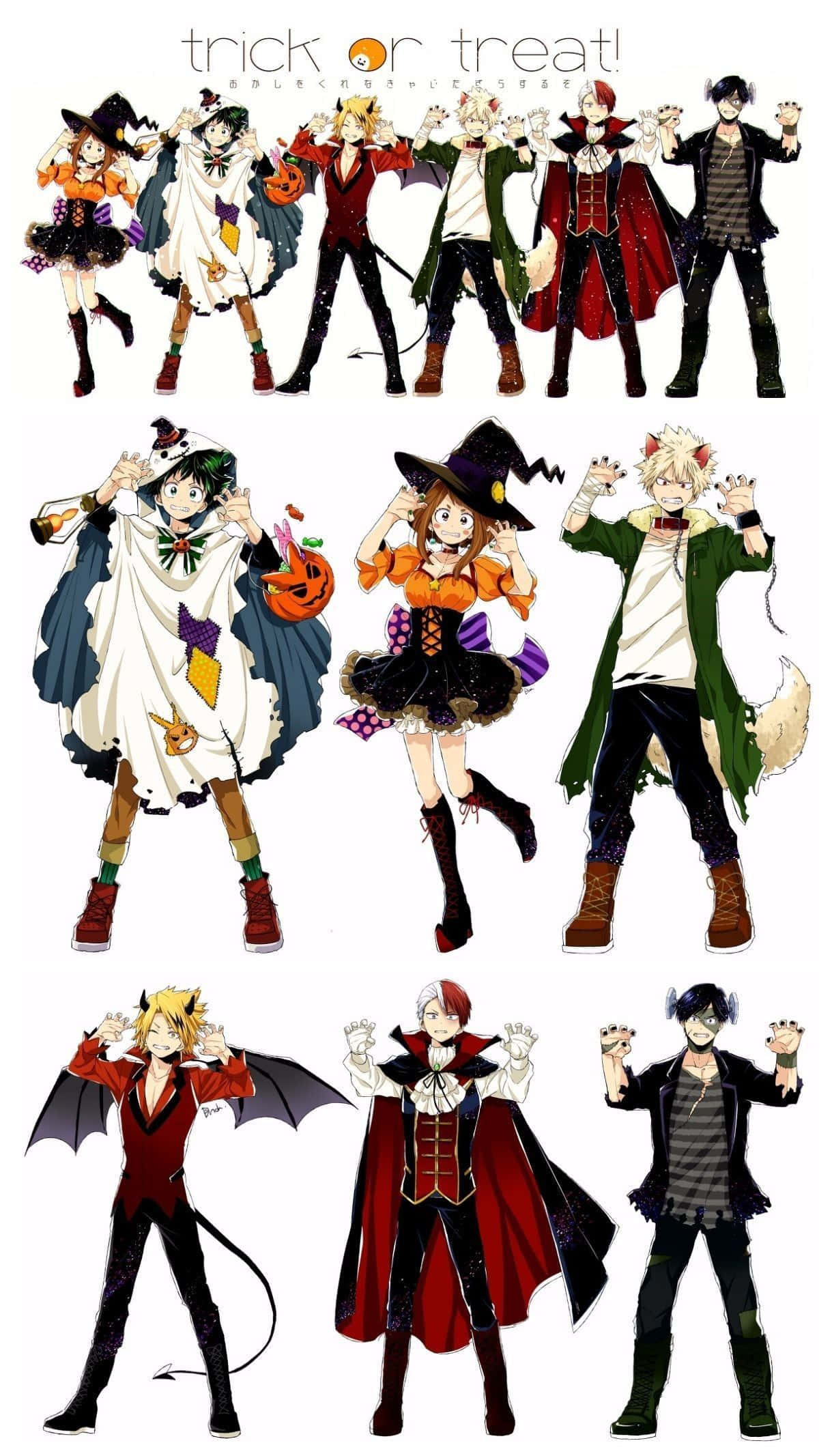 ชุดฮาโลวีน My Hero Academia สำหรับเล่น Trick or Treat วอลเปเปอร์
