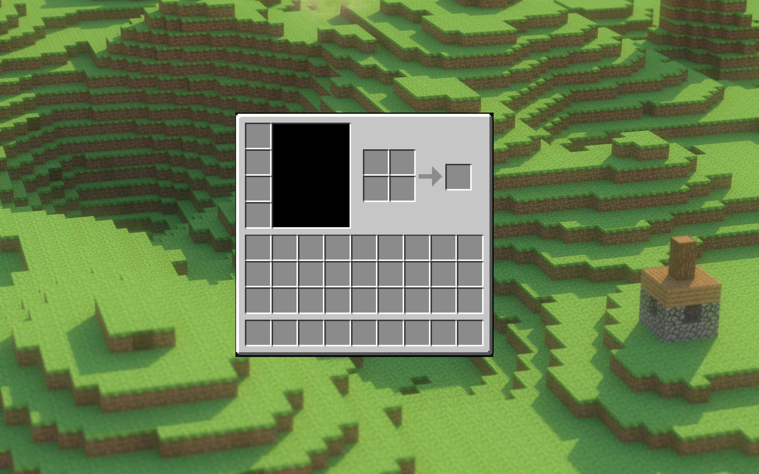 ช่องเก็บของ Minecraft ที่ว่างเปล่า วอลเปเปอร์