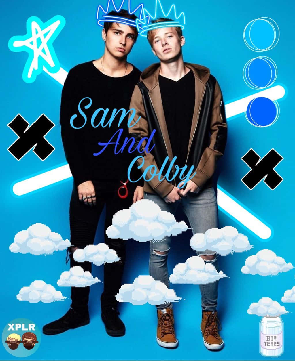 ซามและโคลบี้ เมฆสีฟ้า วอลเปเปอร์