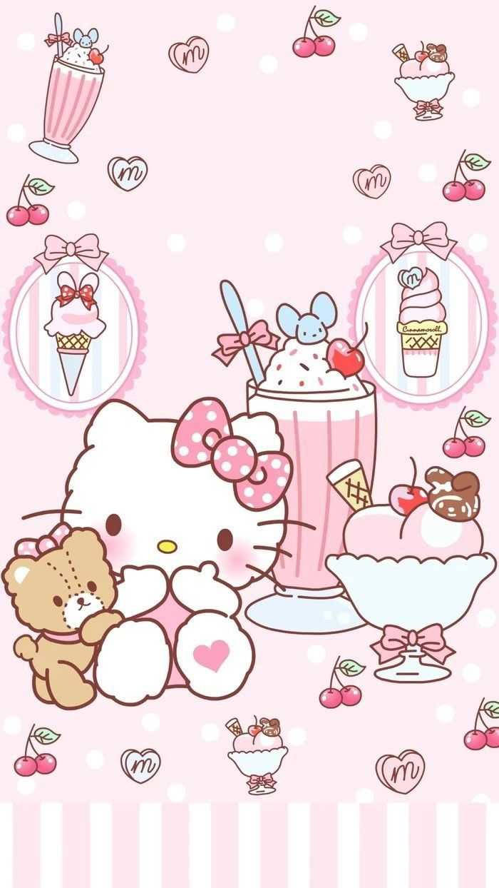 ซูการ์สวีท คิตตี้สุดน่ารักสไตล์อายสเตติก วอลเปเปอร์