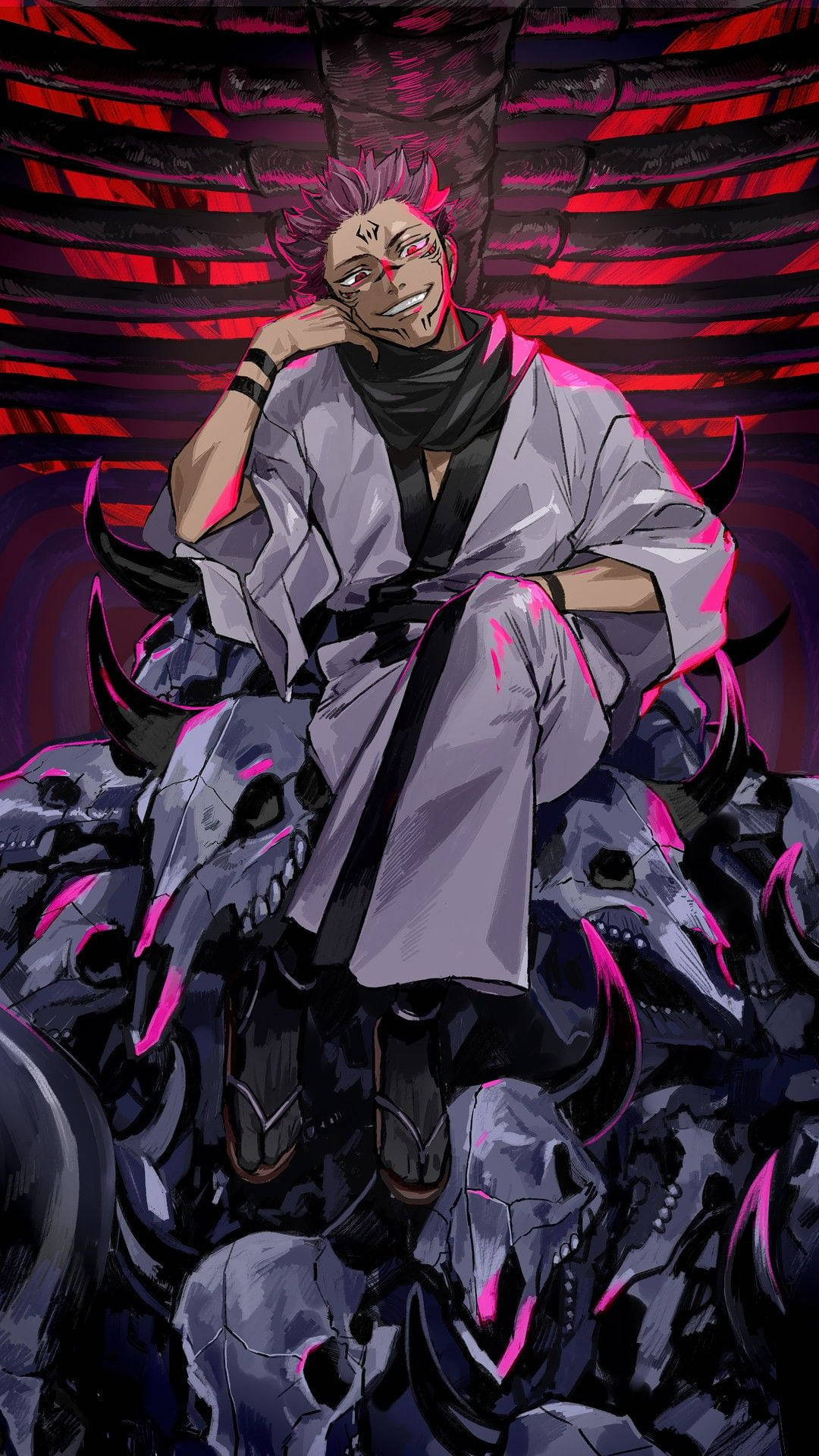 ซูคุนะสุดน่ากลัว Jujutsu Kaisen IPhone — จูจุสึไคเซ็น วอลเปเปอร์