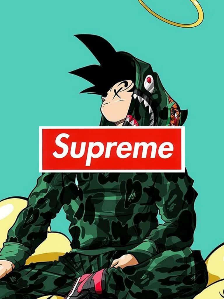 ซูพรีมอนิเมะสุดเท่ Goku จากดราก้อนบอล Z ใส่ฮู้ด วอลเปเปอร์
