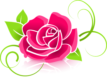 ดอกกุหลาบสีชมพูสไตล์เวกเตอร์ วอลเปเปอร์