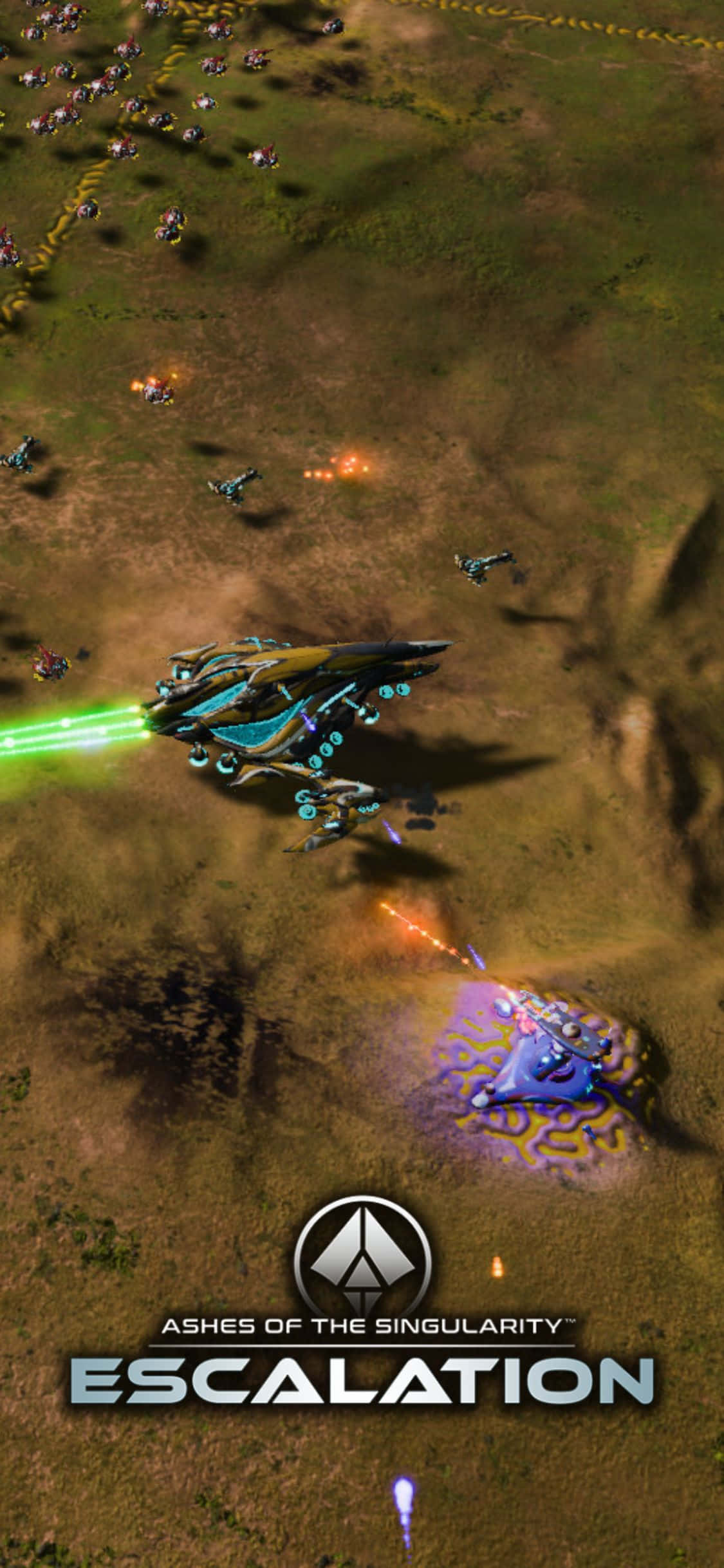 ดื่มด่ำในเกมวางแผนไซไฟเข้มข้น Ashes Of The Singularity Escalation บน iPhone X วอลเปเปอร์