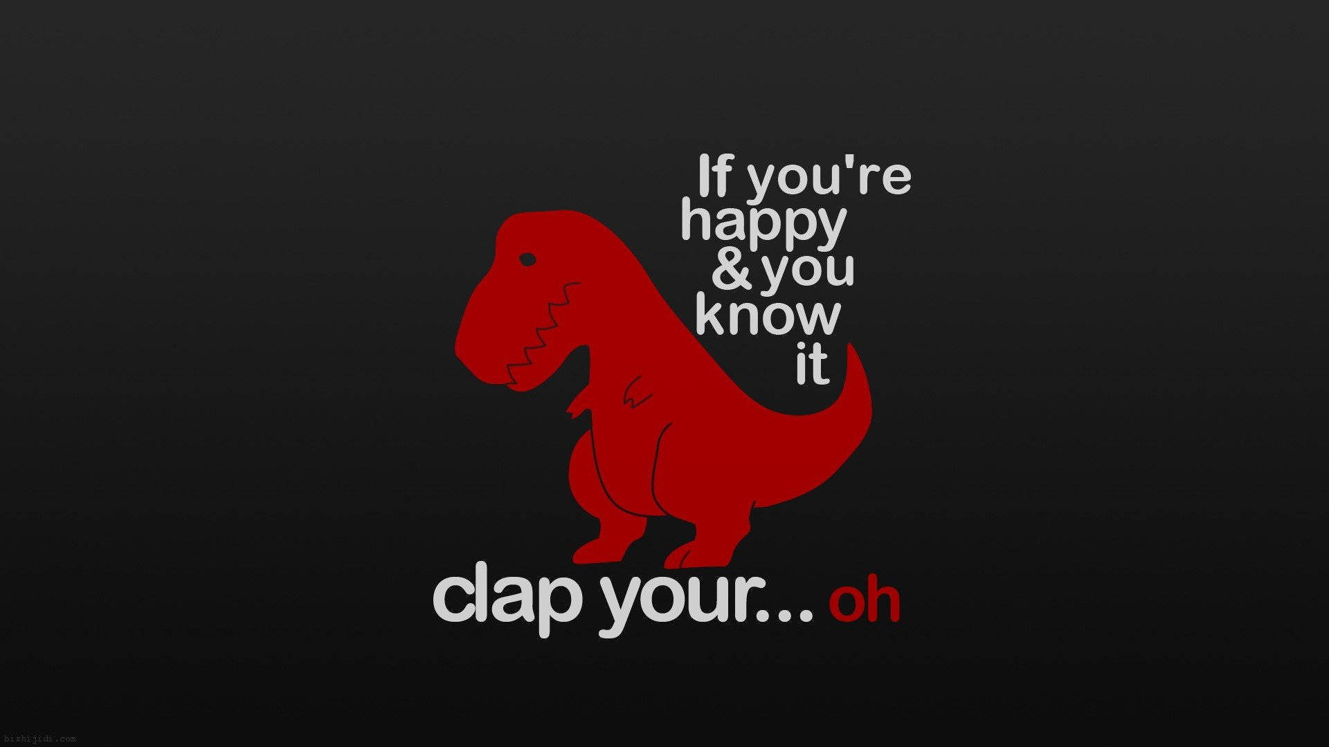 ตลกน่ารัก T-Rex ปรบมือ วอลเปเปอร์