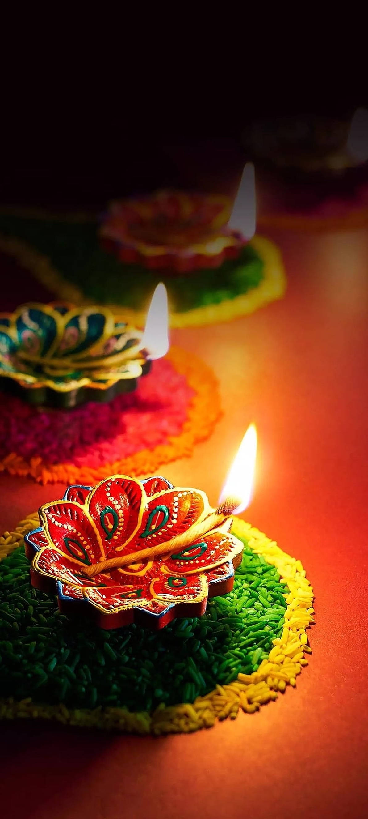 ตะเกียงน้ำมัน Diwali วอลเปเปอร์
