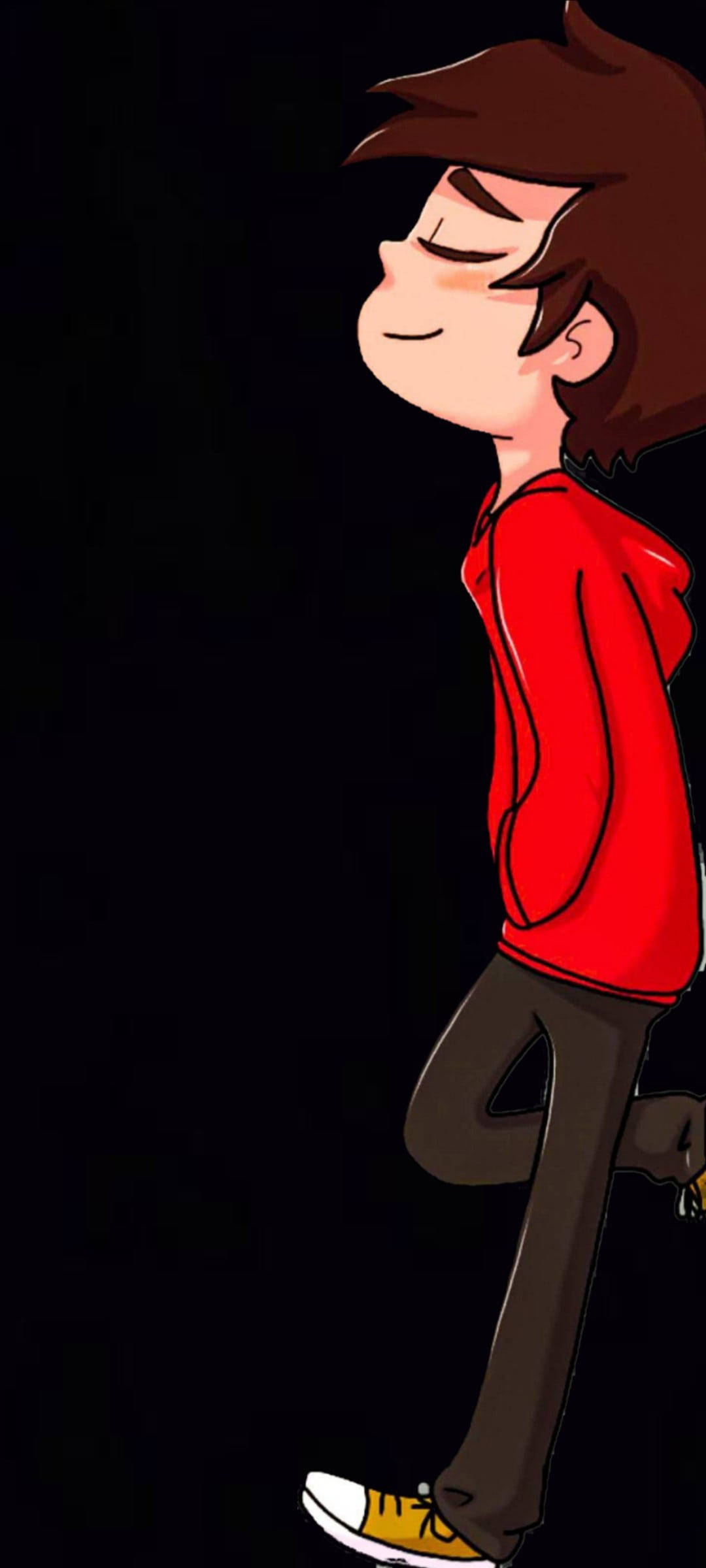 ตัวการ์ตูนสีดำ AMOLED วอลเปเปอร์
