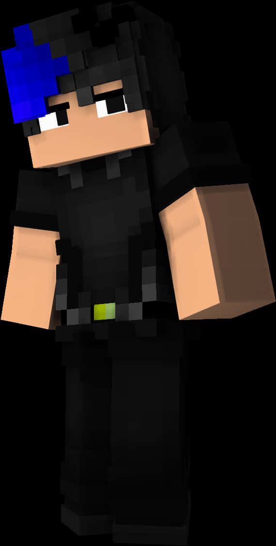 ตัวละคร Minecraft ผมสีฟ้า วอลเปเปอร์