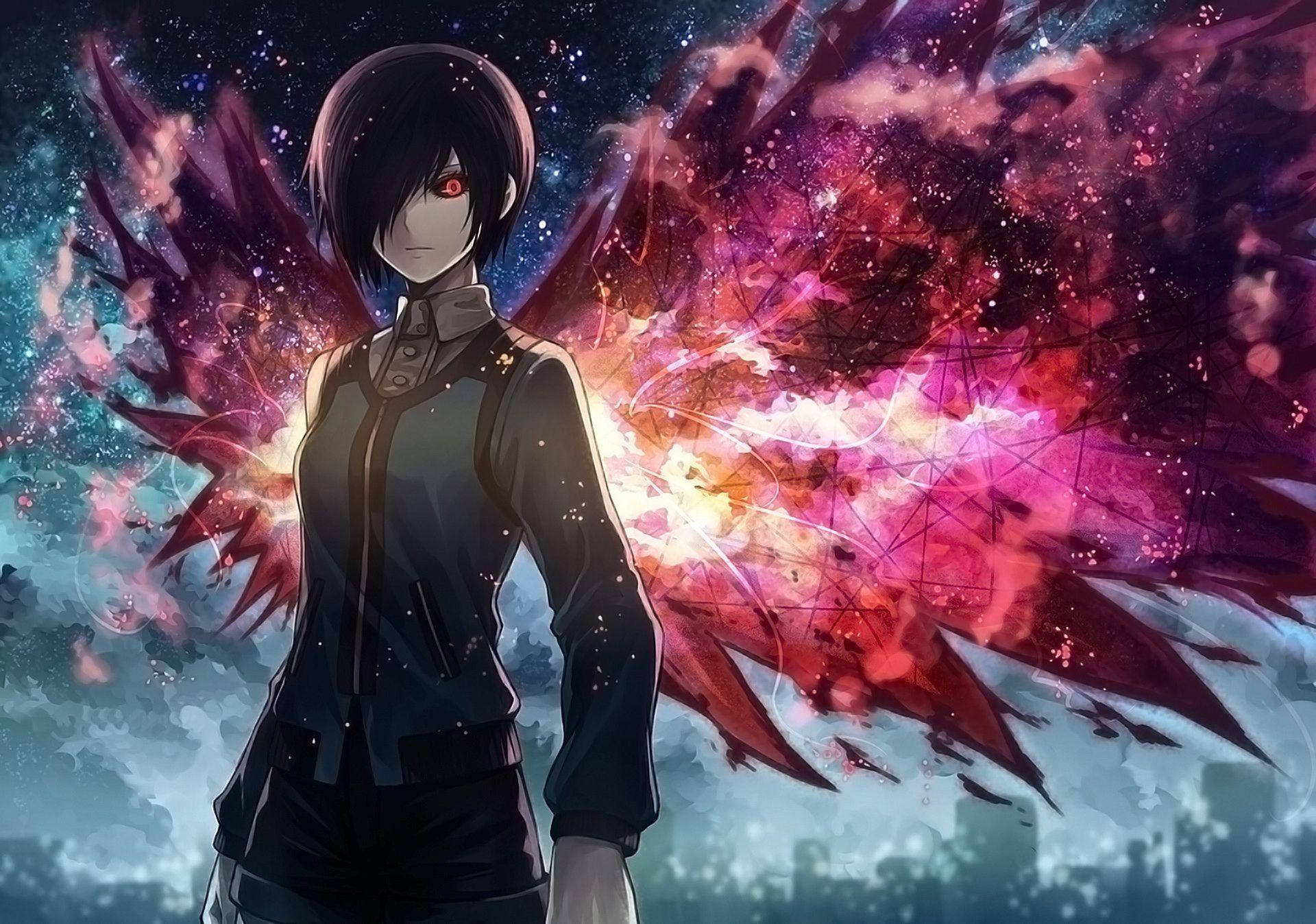 ตัวละคร Tokyo Ghoul ปีกที่ถูกเสริมพลัง วอลเปเปอร์