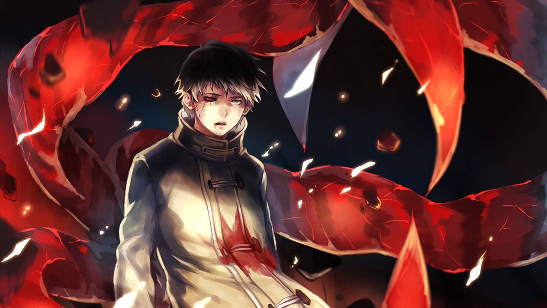 ตัวละคร Tokyo Ghoul คิริชิมะ เคน ตาแดง วอลเปเปอร์