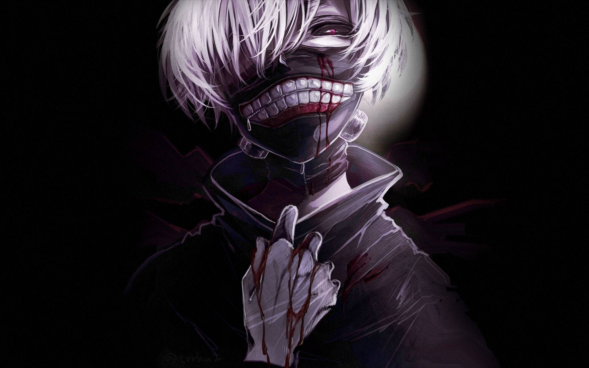 ตัวละคร Tokyo Ghoul หน้ากากของเคนกับเลือด วอลเปเปอร์