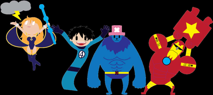 ตัวละครครอสโอเวอร์การ์ตูนแอนิเมชัน วอลเปเปอร์