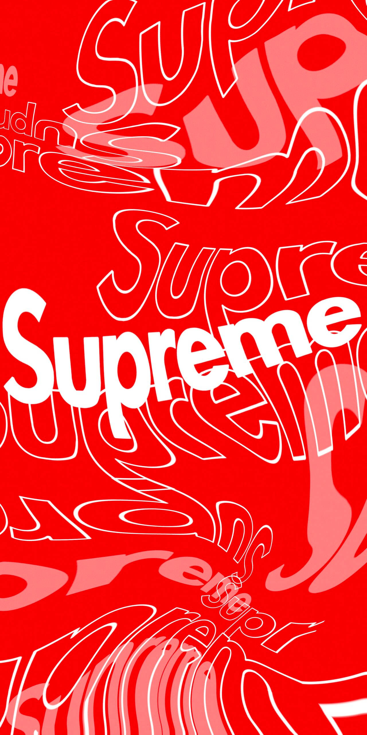 ตัวอักษรหยักสีแดง Supreme วอลเปเปอร์