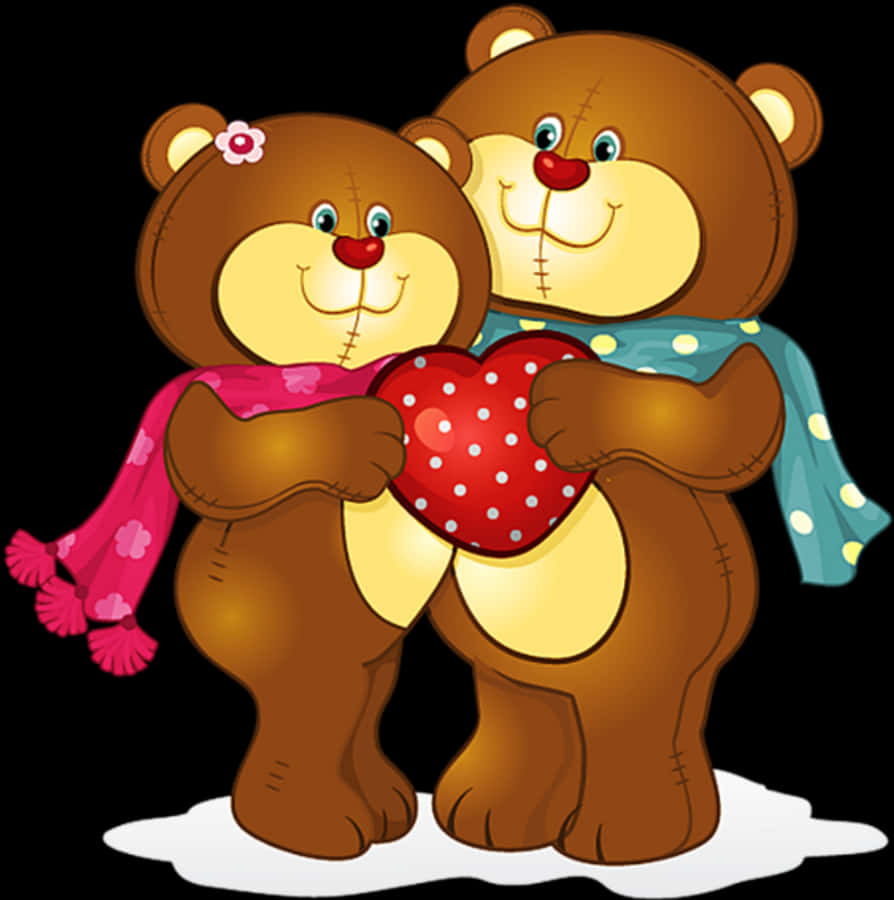ตุ๊กตาหมีถือหัวใจ วอลเปเปอร์