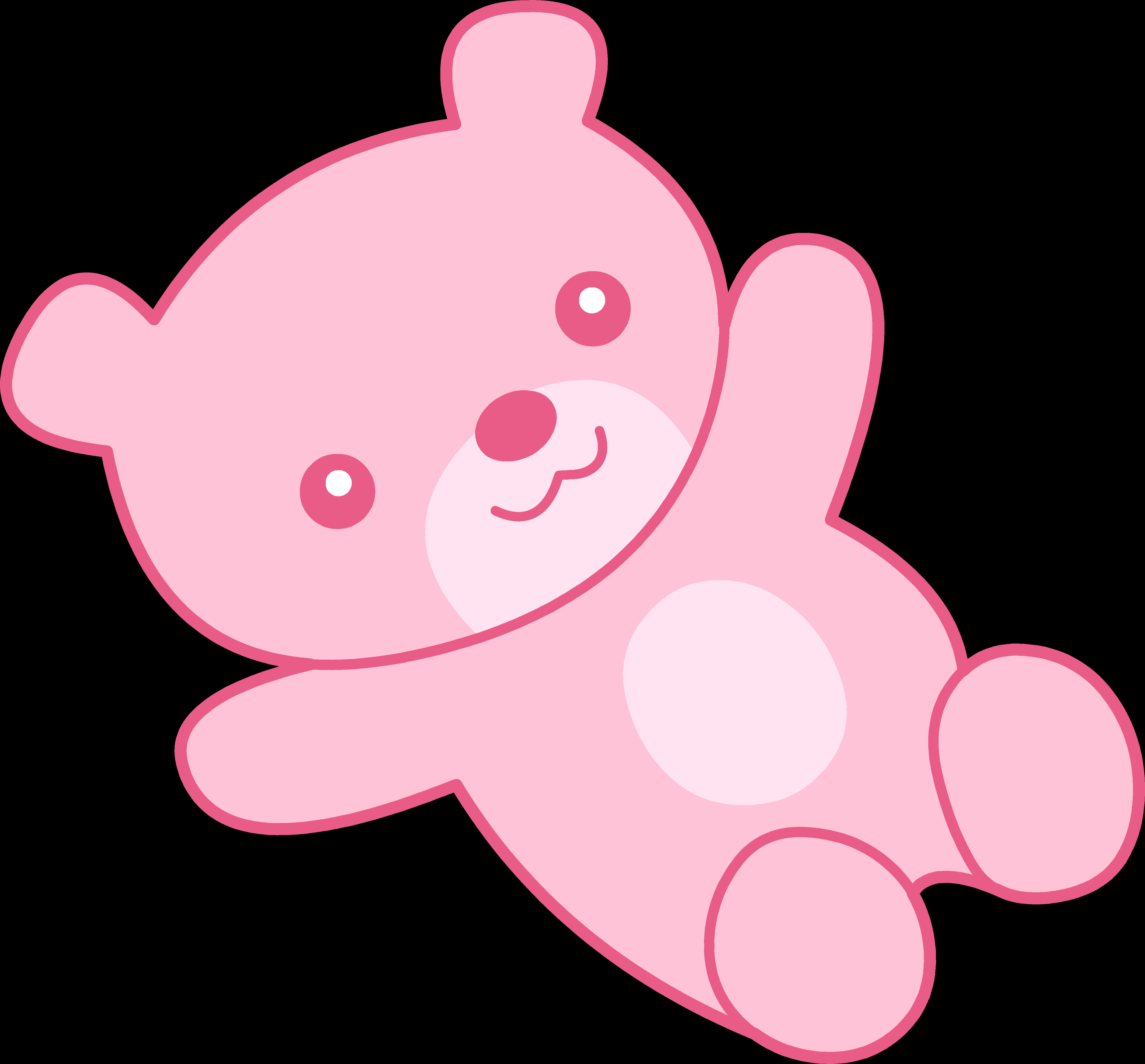 ตุ๊กตาหมีเท็ดดี้สีชมพูการ์ตูน วอลเปเปอร์