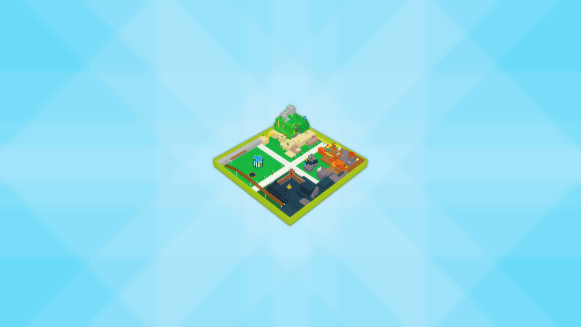 วอลเปเปอร์ซูมออกของทางแยกในเกมวิดีโอ Roblox — Roblox วอลเปเปอร์